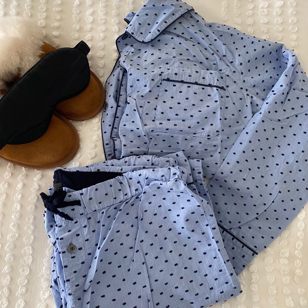 J Crew Linen Pajama Set